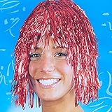 Rhode Island Novelty Red Tinsel Wig