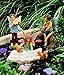 PRETMANNS Fairy Garden Fairies Miniature Accessories 3 Pieces: Boy Fairies Playing Musical Instruments & Fairy Reading a Music Book Multicolored