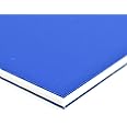 BuyPlastic King ColorCore Plastic Sheet 1/4" x 24" x 48" Blue-White-Blue Color Core, HDPE Board, High Density Polyethylene Panel