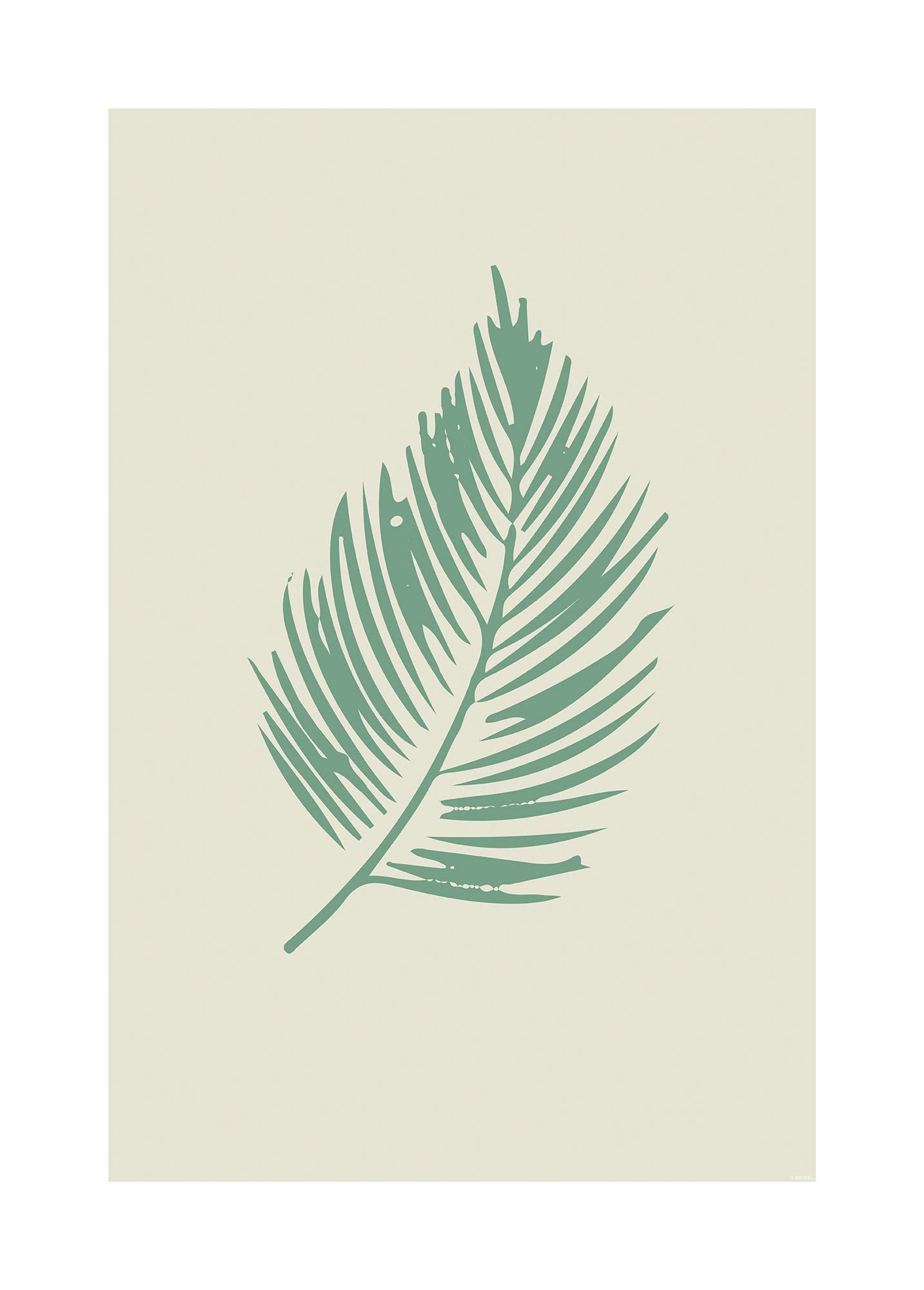 Komar Wall Picture - Winter Tropics Black Panther Palm Leaf - Size: 50 x 70 cm - Poster Art Print Decoration Living Room Bedroom Marvel