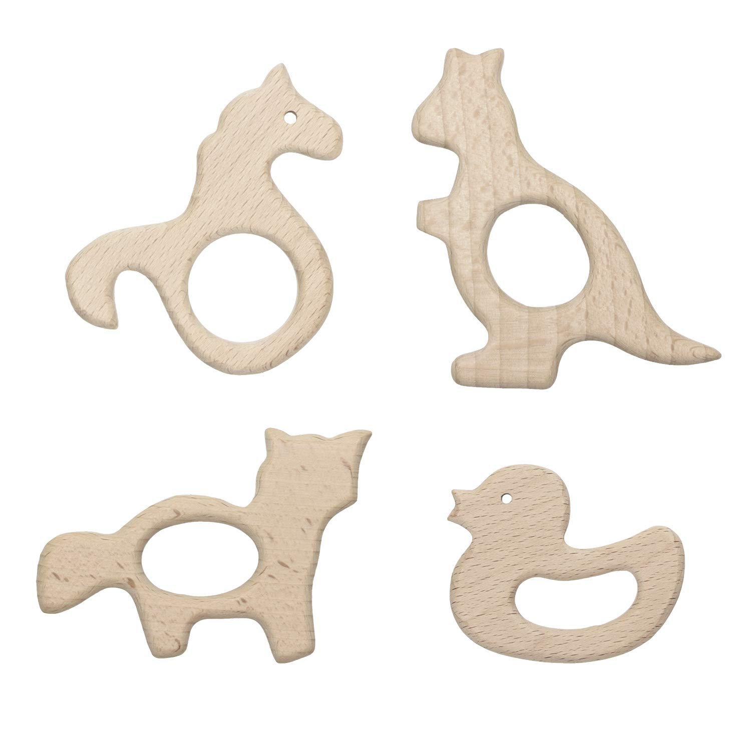 natural wood teething rings