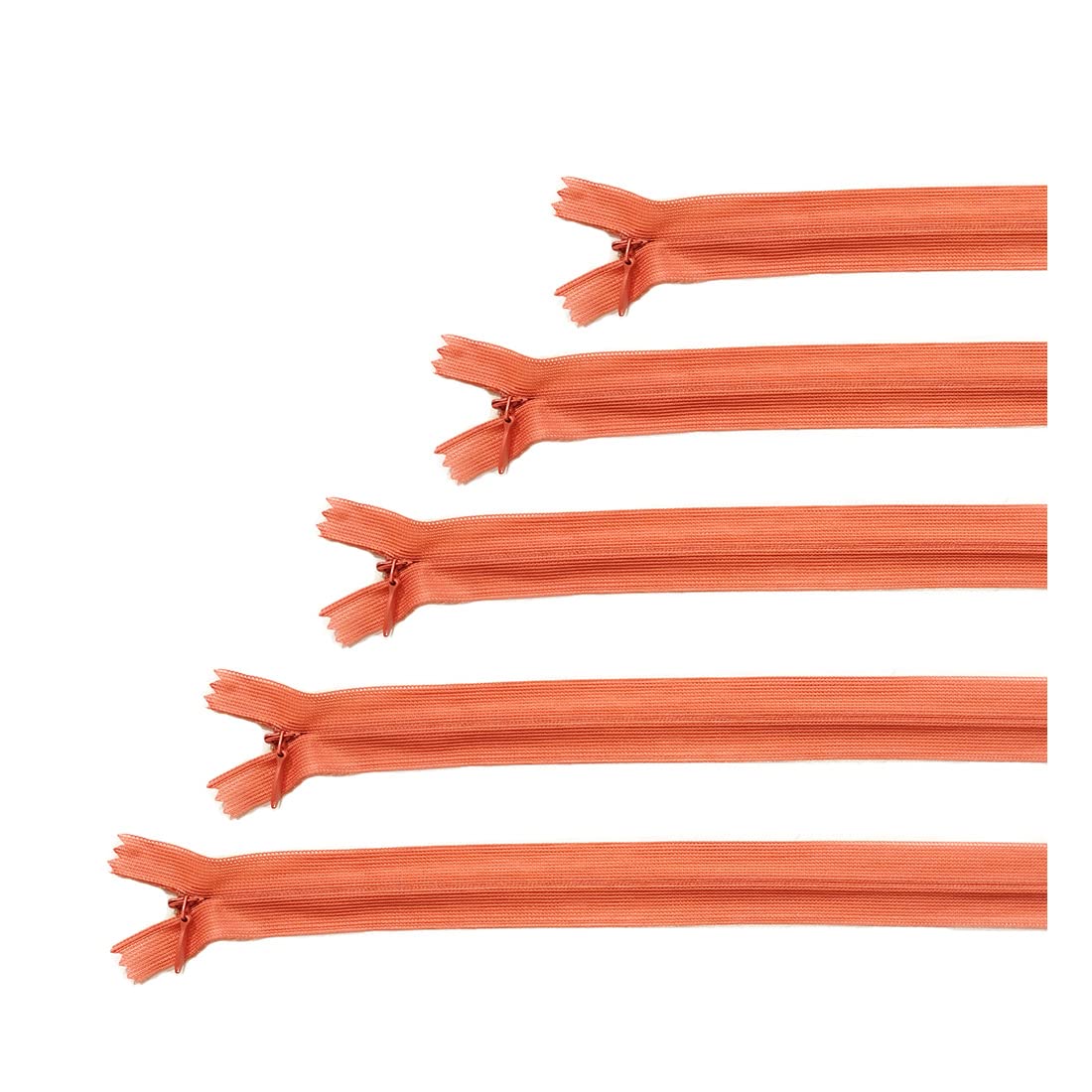 Invisible Zipper Closed, 5 Sizes and 20 Colors #3, Fine Zipper, Elegant and Discreet for Sewing on Clothes, Dresses, Skirts, Sewing Zipper, (Assorted 5 50 Units, 139)