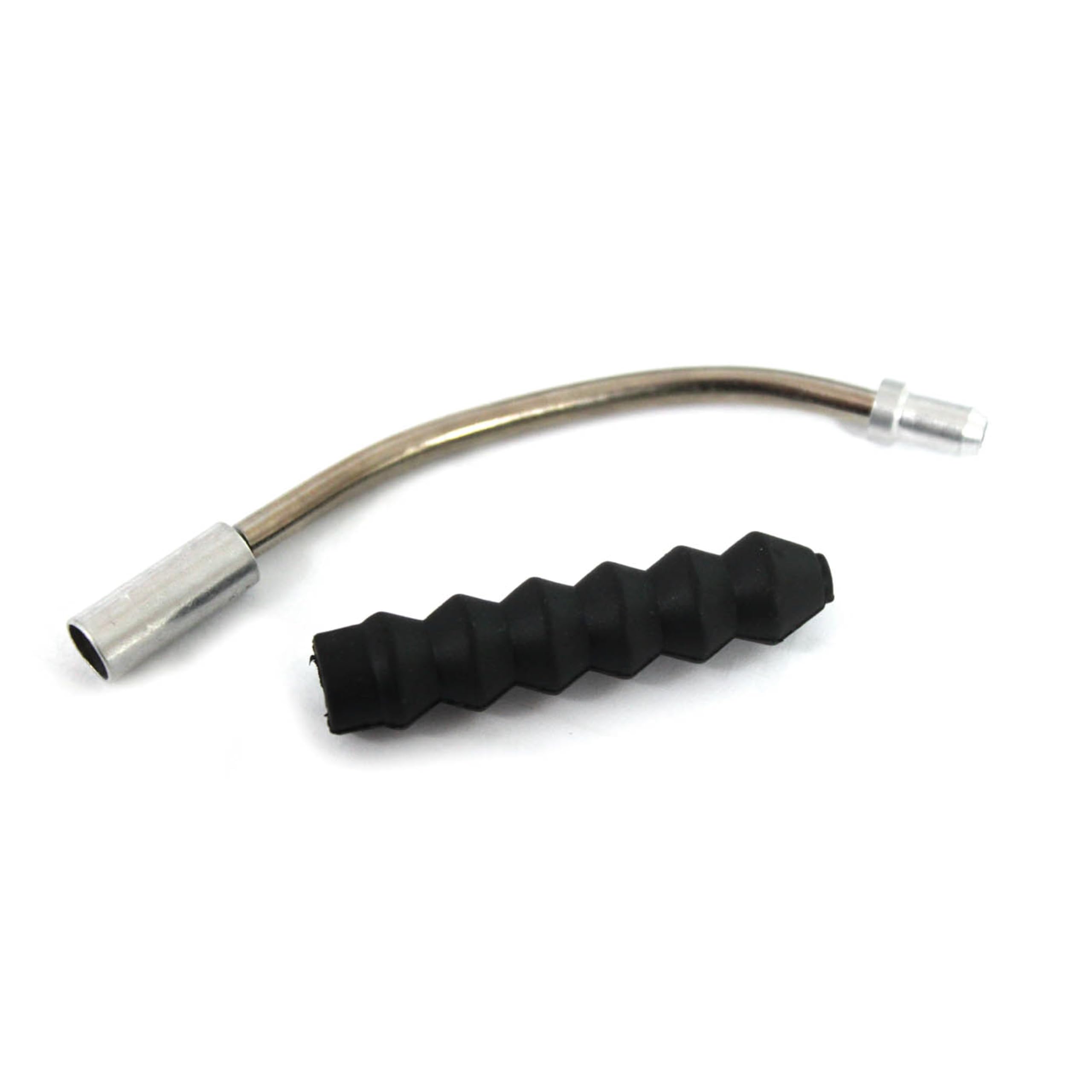 Clarks Cycle Systems V-Brake Guide Pipe and Rubber Boot Brake Noodle, Silver, 135 Degree