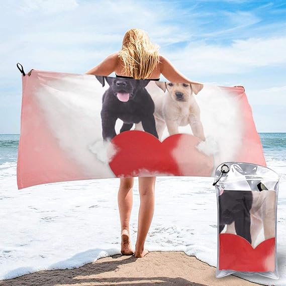 Wrution Labrador Retriever - Juego de Toallas de baño con Forma de