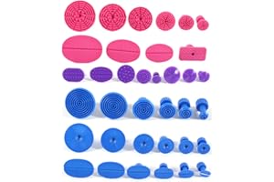 36 Pcs Car Puller Tabs, Keenso Auto Car Body Paintless Dent Repair Tools, Glue Puller Tabs Removal Kits for Vehicle SUV Car A