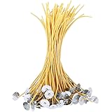 chiwanji 蜜蝋 キャンドル用 ロウソク作り ウィックス 座金付き芯 DIY 手作り 工芸品 実用的 約50個入