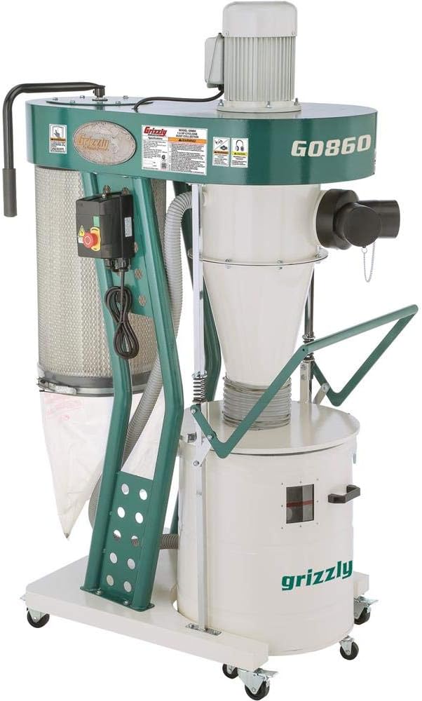 Grizzly Industrial G086011/2 HP Portable Cyclone Dust Collector