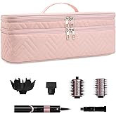 ARLMEGOR Double-Layer Carrying Case Compatible with Revlon One-Step Hair Dryer, Travel Bag for Hair Volumizer/Styler,Water Resistant Storage Organizer Box,Apply to FlexStyle Attachment (Bag Only)