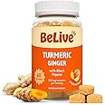 BeLive Turmeric Curcumin with Black Pepper & Ginger - 60 Gummies I Turmeric and Ginger Supplement for Immune Support, Healthy
