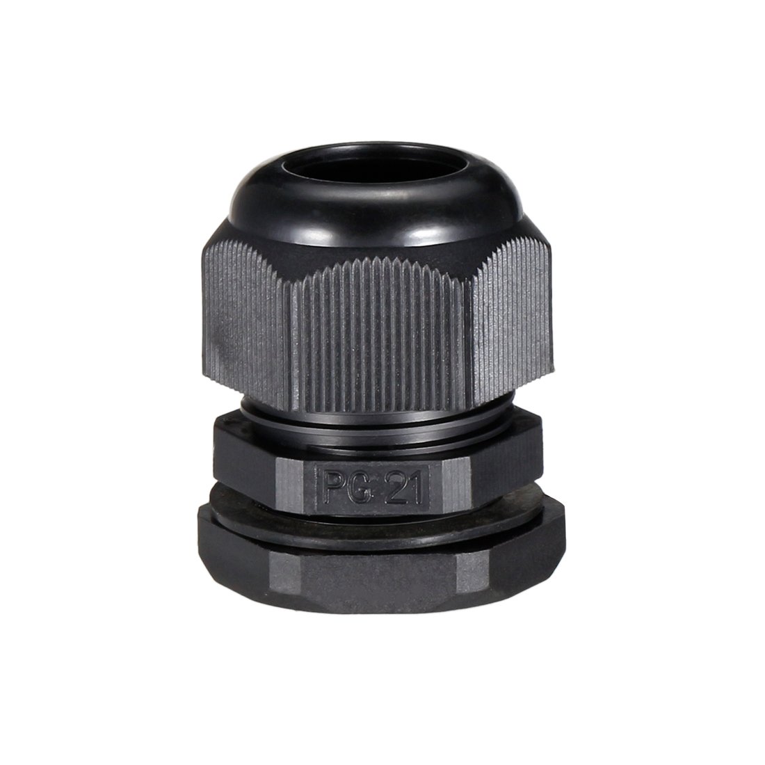 Sourcingmap PG21 Cable Gland Waterproof Connector Plastic Wire Glands Joints Black for 13-18mm Dia Wires