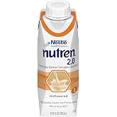Nutren 2.0 Complete Nutrition Tube Feeding Formula, 8.45 Fl Oz, 24pk | Calorie-Dense Complete Nutrition Tube Feeding Formula, (2.0 kcal/mL), Pack of 24