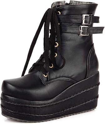 chunky wedge booties