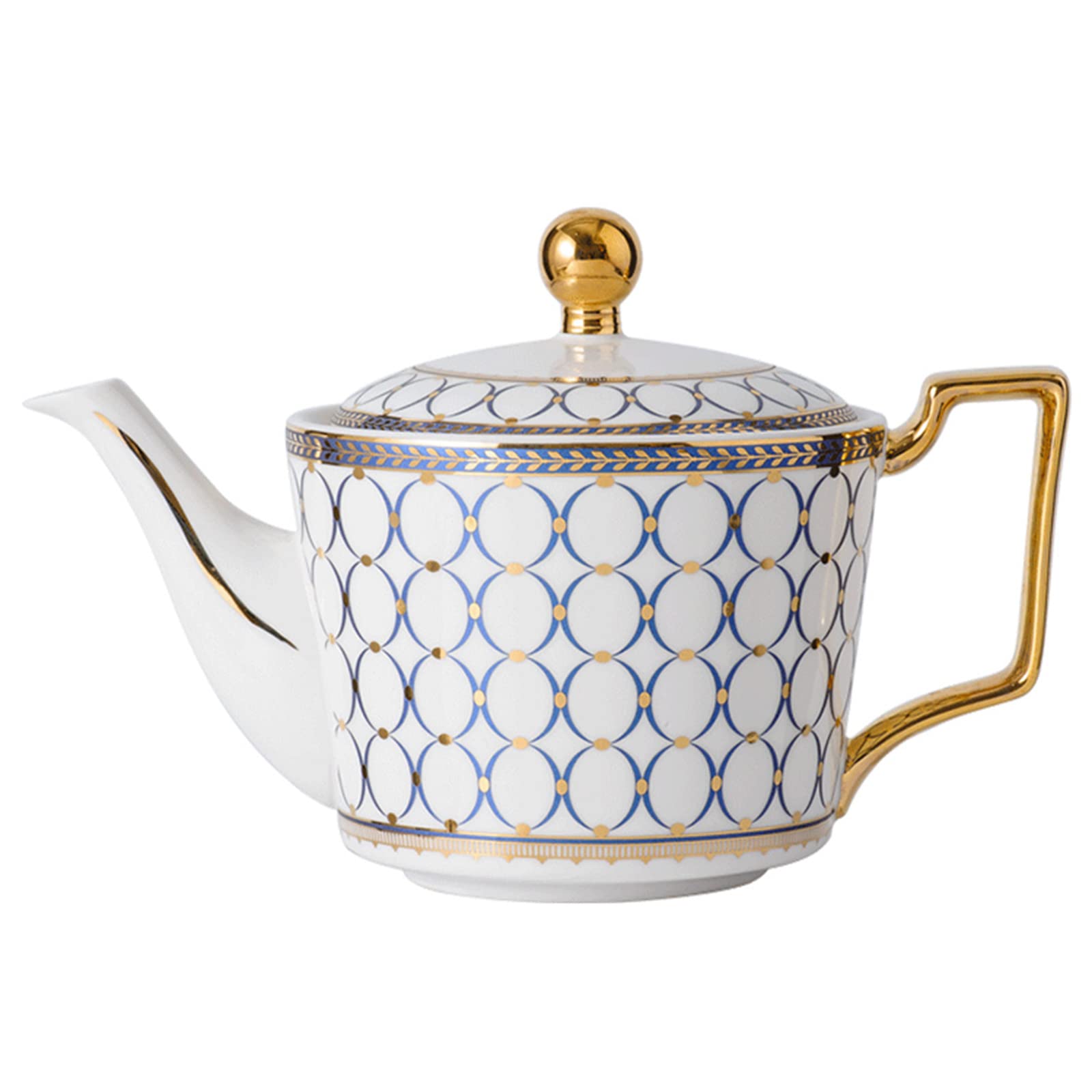 Photo 1 of CWLWGO- Royal Teapot,European style Ceramic Tea Pot, Blooming & Loose Leaf Teapot - 24 Ounce,Not included Removable Stainless Steel Infuser.