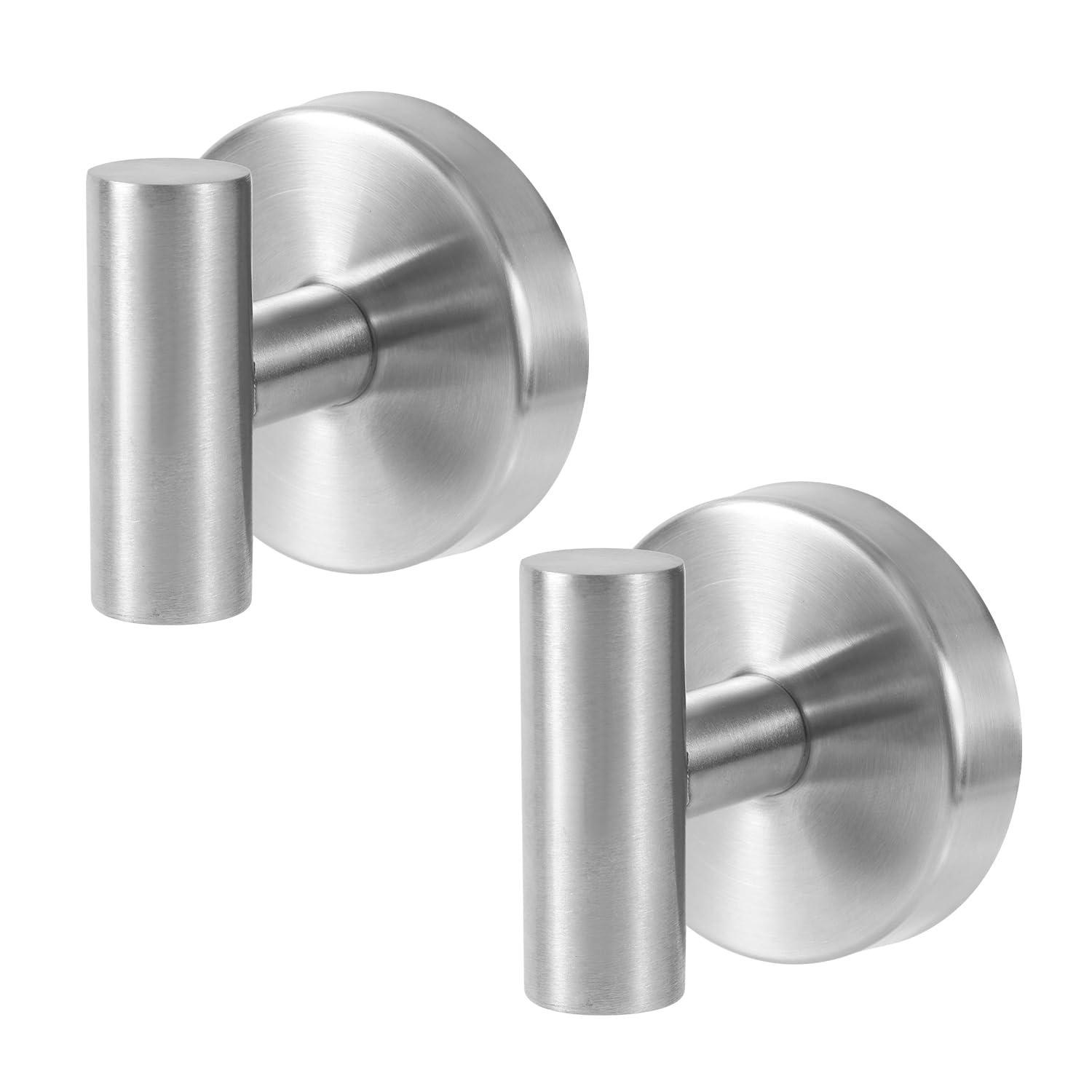 Photo 1 of BOXOB 2pcs Suction Cup Hooks for Shower, Drill-Free Suction Hooks Stainless Steel Bathroom Hooks Towel Hanger Suction Shower Hooks for Kitchen Bathroom Wall Glass Mirror Tiles (Silver)