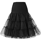 Women's 1950s Petticoat Skirts Vintage Puffy Tutu Crinoline Ballet Underskirt