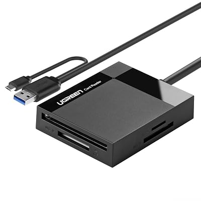 UGREEN SD Card Reader Android USB 3.0 OTG Hub Card Adapter On The Go 5Gbps Read CF, CFI, TF, SDXC, SDHC, SD, MMC, Micro SDXC, Micro SD, Micro SDHC,