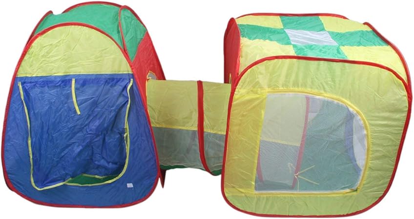Amazon Timagebreze 小さい部屋テント 3ｘポップアップ プレーテント 子供のトンネル 冒険ハウス キッズテント おもちゃ