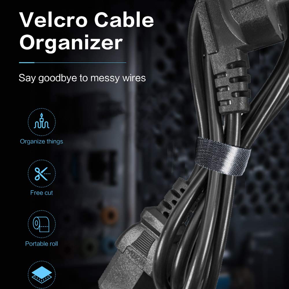 Top Cable Organizer Wire Winder Clip Earphone Holder Mouse Cord Protector HDMI Cable Management for iPhone Samsung USB Cable (3M)