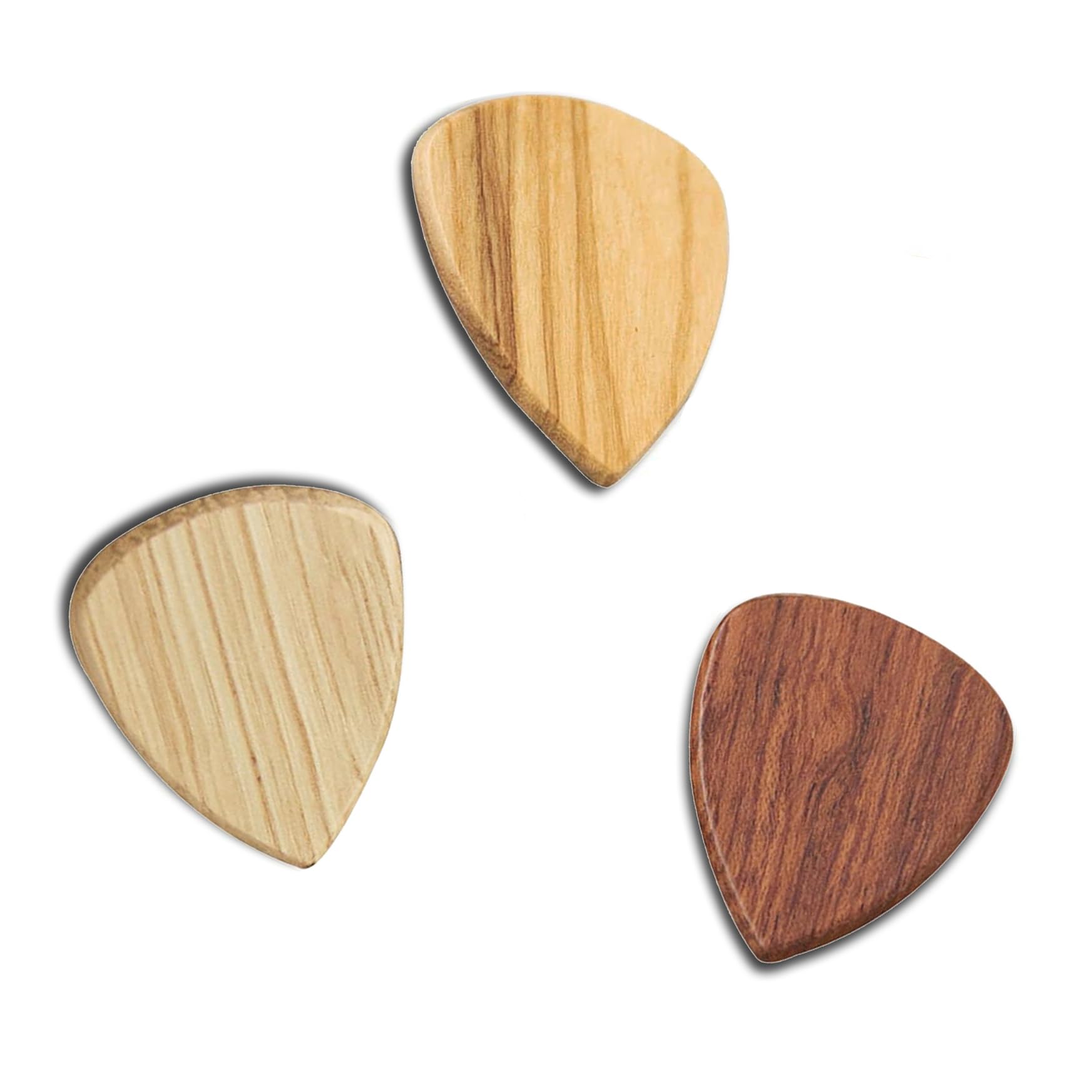 Personalised Custom Engraved Unique Wooden Guitar Plectrum Picks (3 Pack Plain)