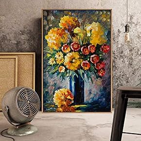 Floating Framed Canvas Wall Art for Living Room, Bedroom Bouquet Canvas Prints for Home Decoration Ready to Hang - 16x24 inches