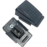 LANYINDI 2Pin 12-Volt 24-Volt Foot Pedal Accelerator Switch for Ride On Car | Electric Cars Power Wheels Foot Pedal 6V 12V 24V Accelerator Switch Trax Jeep SUV Truck Tractors Black Socket
