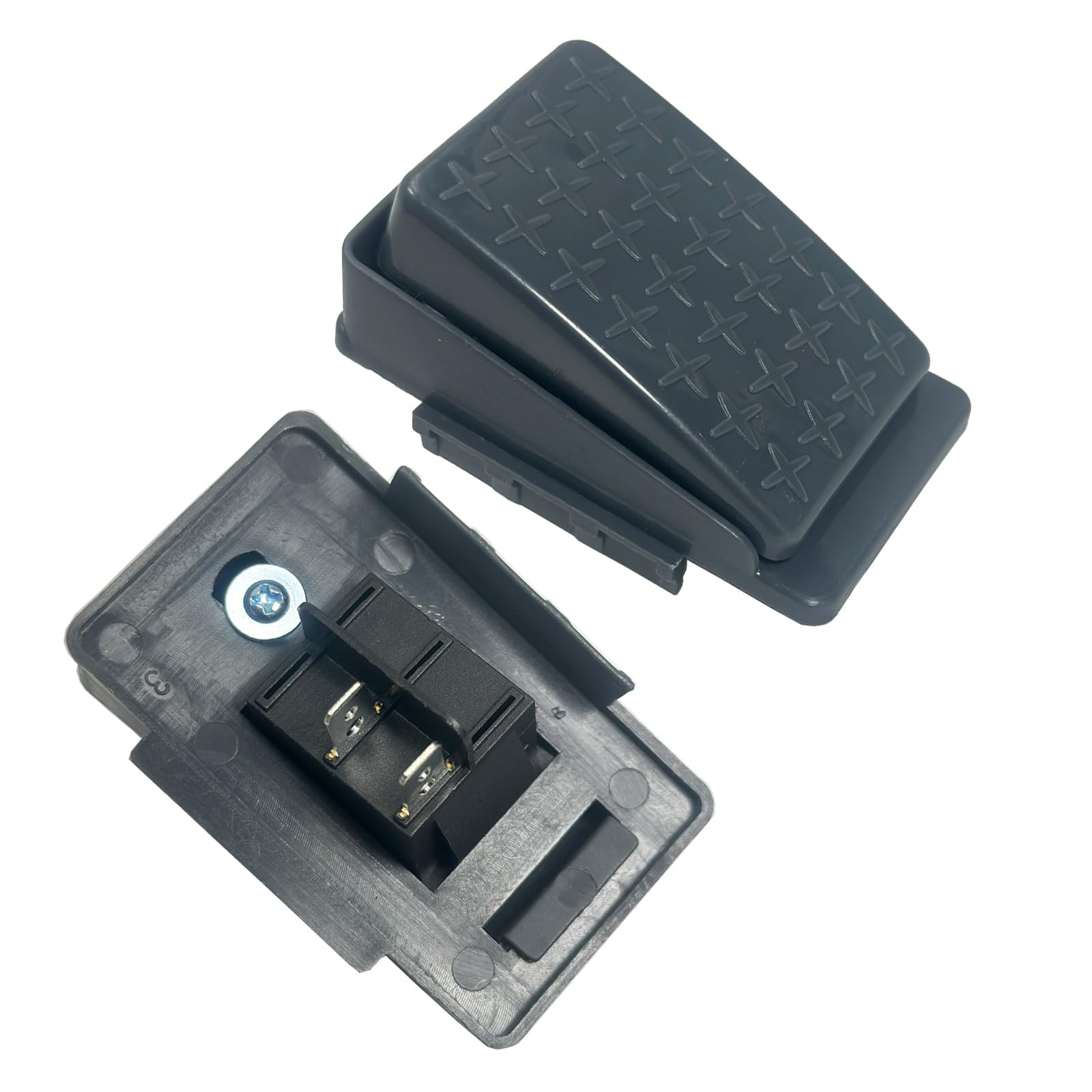 Photo 1 of 2 Pin 12-Volt 24-Volt Foot Pedal Switch Replacement Parts for Ride On Toys Kids Electric Cars 6V 12V 24V Accelerator Switch Trax Jeep SUV Truck Tractors Black Socket