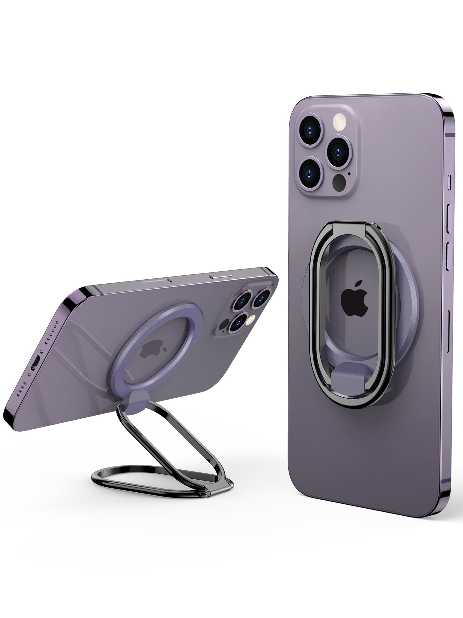 Photo 1 of ?2025 Upgraded? Mag Safe Phone Ring Holder, SUPERONE Adjustable Magnetic Kickstand & Removable Phone Grip Compatible with Wireless Charging Only for iPhone 17 & 16 & 15 & 14 & 13 & 12 Series - Purple