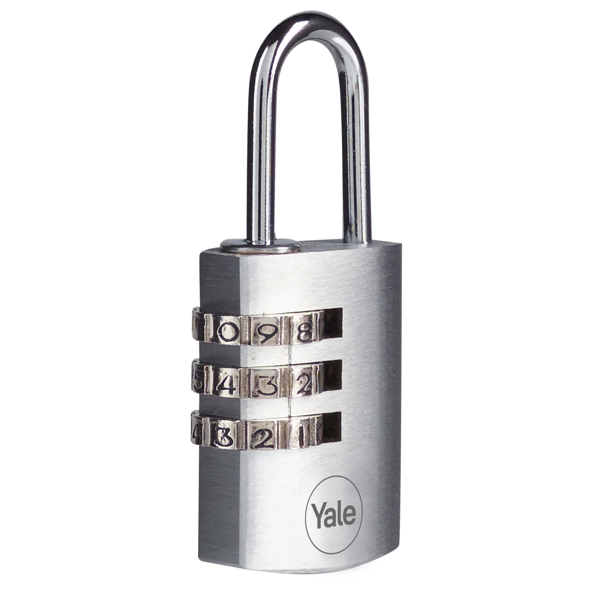 Yale - Y151B/22/120/1 Standard Security 22mm Brass 3 Digit Combination Padlock — image 1