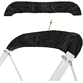 Oversize Bimini Top Storage Boot Cover, Fits up to 103" / 8.5' Wide, Heavy Duty Canvas Pontoon Boat Bimini Boot Cover Replacement for Extra-Large Tubing and Bulky Bimini, Sturdy &amp; Weatherproof, Black