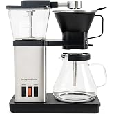 SimplyGoodCoffee THE BREWER - Plastic-Free. Coffee Maker/Coffee Machine. 8 Cup Automatic Drip Pour Over Coffee Brewer. Brewer Free of Plastic, Gold Cup Standard. Black/Stainless Steel