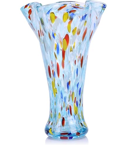 Amazon.com: Murano Glass Vase, 6 inch Tall, 1 PCS, Yellow, Green
