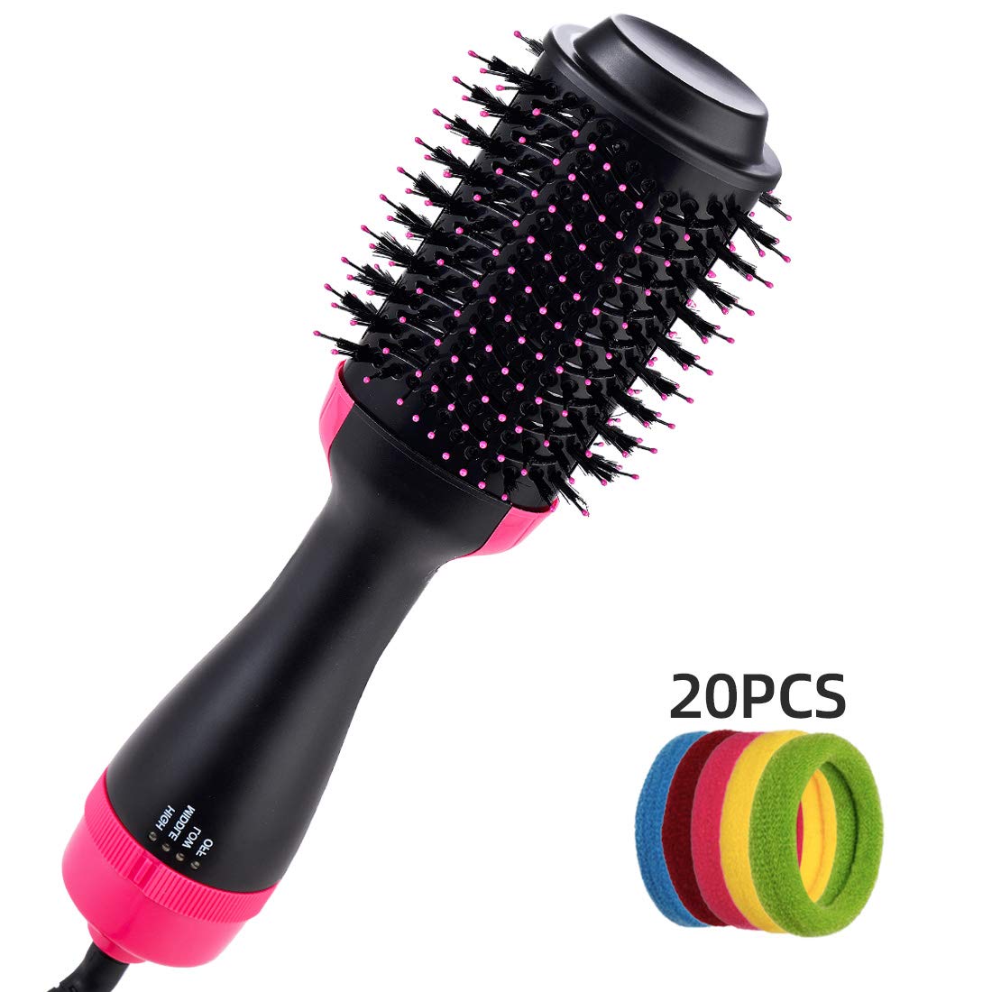 Hot Air Brush, Hair Dryer Brush, One Step Hair Dryer and Volumizer for Straightening or Curling, Hair Straightener, Curl Brush