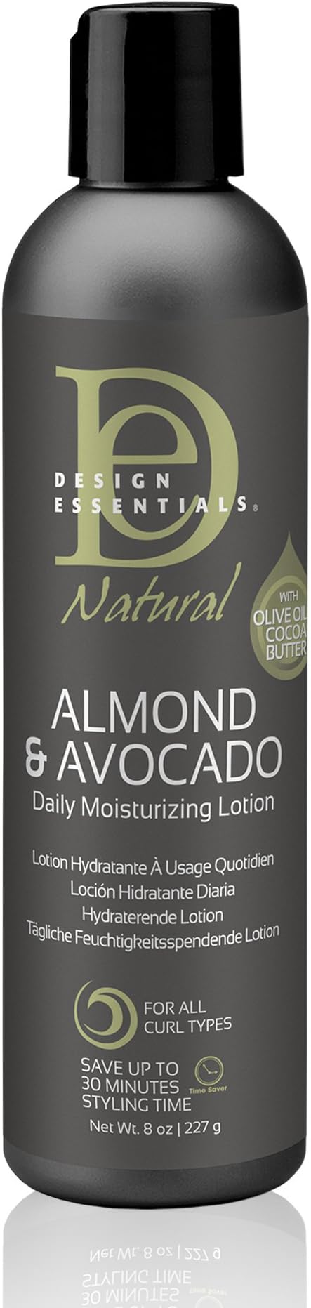 Design Essentials Natural Almond Avocado Daily Moisturizing Lotion 8 oz Dry Hair