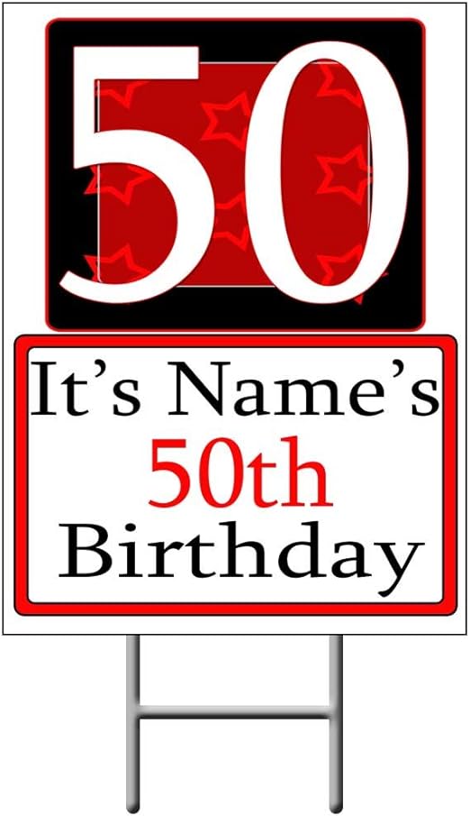 Amazon.com: Personalized 50 Year Old Yard Sign (Each) - Customized by ...