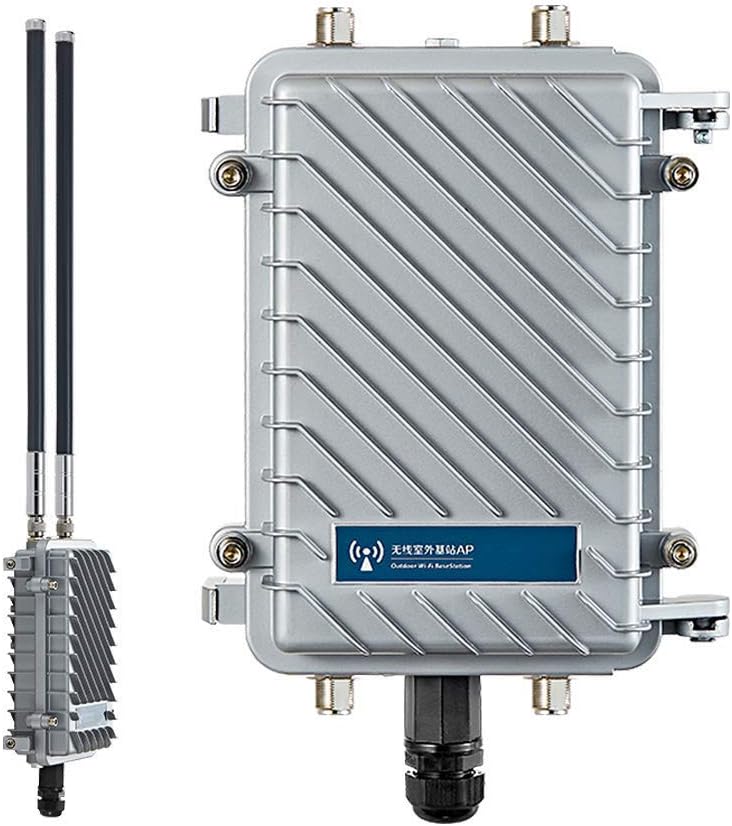 KuWFi 300Mpbs Outdoor CPE/AP Waterproof Outdoor Base Station Access Point with 18dBi Panel Antenna Support Wireless AP, Gateway, WiFi Repeater, Bridge, WISP