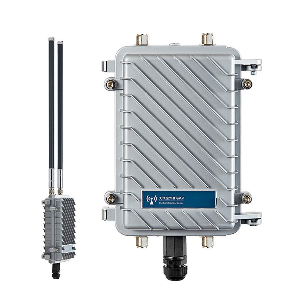 KuWFi 300Mpbs Outdoor CPE/AP Waterproof Outdoor Base Station Access Point with 18dBi Panel Antenna Support Wireless AP, Gateway, WiFi Repeater, Bridge, WISP