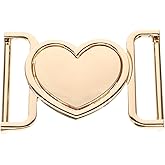 SEWACC Coat Metal Clip Buckle Heart-shaped Decorative Toggle Closure for Clothing Versatile Fashion Accessory for Coats Shawls and Cardigans Elegant Design Inner