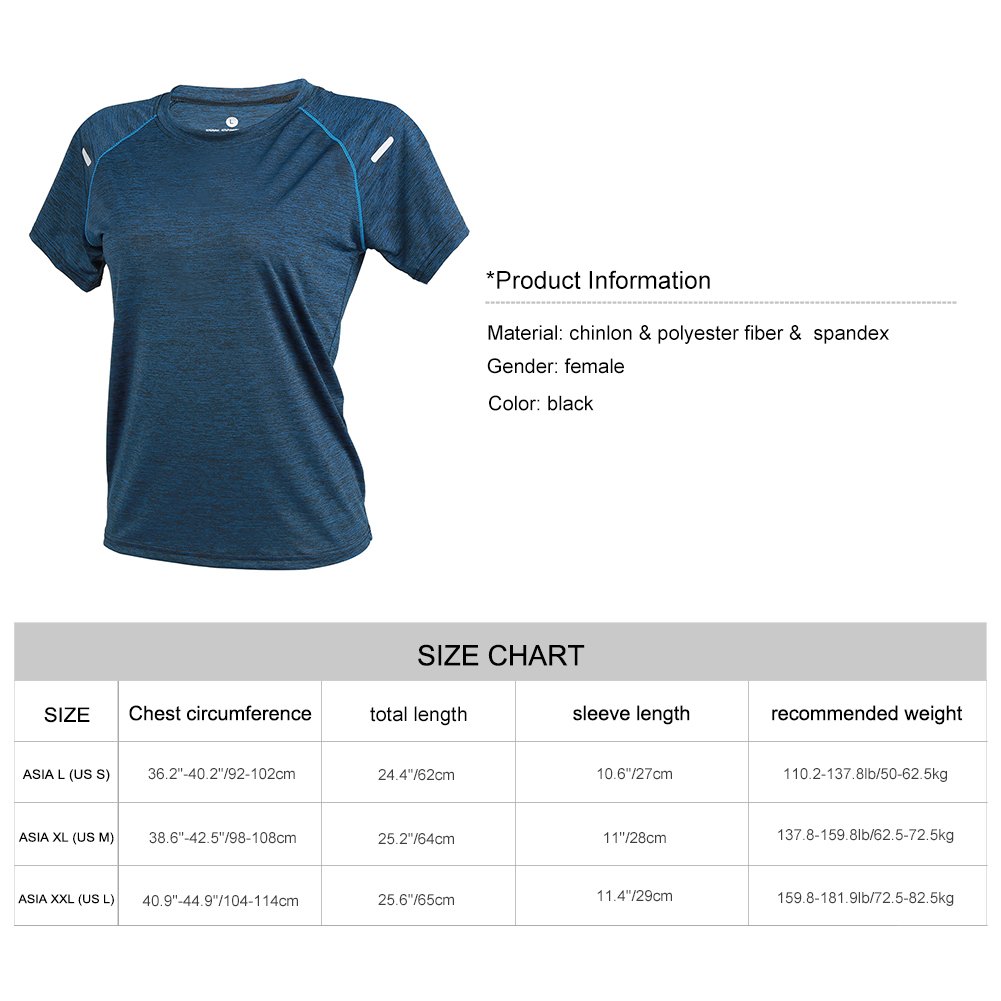 Fitibest Donna T-Shirt a Maniche Corte per Yoga Running Fitness