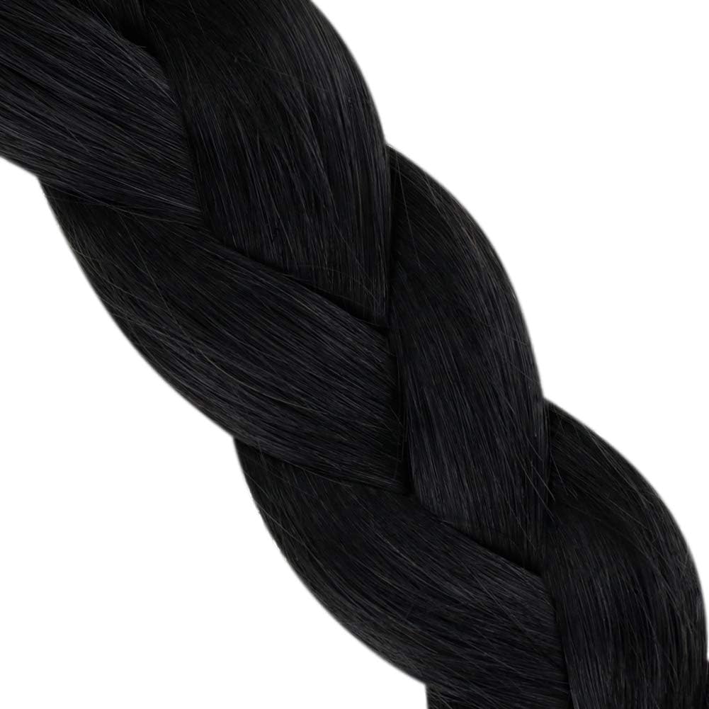 Hetto K Tip Hair Extensions Real Human Hair Straight 16 Inch #1 Natural Black 50g 50strands - Image 5