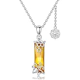 Dralox 925 Sterling Silver Turtle/Bee/Butterfly/Hummingbird/Deer Pendant Austrian Crystal Jewelry Anniversary Birthday Gifts for Women Mom Wife Her