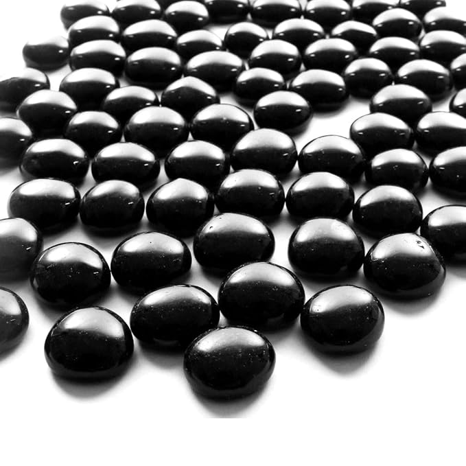 Decorative Glass Pebbles, Stones Beads Rounded, Stones, Gems (Mixed Colours Available) by ARSUK