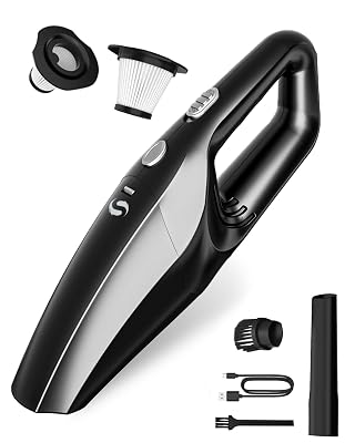 SERVOMASTER Handheld Vacuum Cordless Mini Car Vacuum Cleaner Portable and Rechargeable with Powerful Suction for Car Home Office and Pet Hair with HEPA Filter and Lightweight