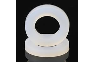 AIMATRUN 20 PCS 3/8" Silicone Gaskets Kitchen Water Hose Washers, 9/16" Tank Connector Bulkhead Fittings, Faucet & Shower Hose Seals, Rubber Washers for Toilet Water Line Replacement & Flange Sealing