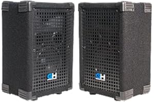 Grindhouse Speakers - GH5L-Pair - Pair of Passive 5 Inch 2-Way PA/DJ Loudspeaker Cabinets - 300 Watt each Full Range PA/DJ Band Live Sound Speaker