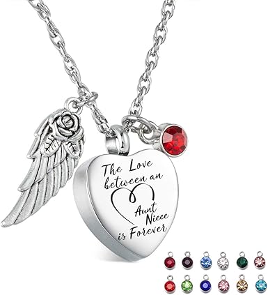 aunt and niece heart necklace