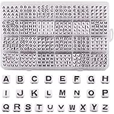 Cheriswelry 768pcs/box 7mm White Acrylic Cube A-Z Letter Alphabet Beads Sorted Square Plastic Letter Pony Beads for DIY Bracelet Necklace Jewelry Making Supplies