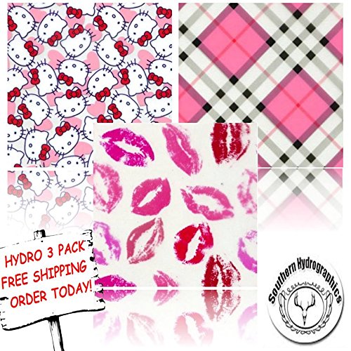 Hydrographic Film - Water Transfer Printing - Hydro Dipping -Girly Hydro 3 pack