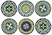 Melange 6-Piece 100% Melamine Salad Plate Set (Gardens of Italy Collection) | Shatter-Proof and Chip-Resistant Melamine Salad Plates