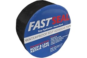 FastSeal RV Roof Tape, 2" x 50' Black, RV Sealant Tape for Camper Roof Repair, Trailer Roof Sealant, Stop Camper Roof Leaks, 
