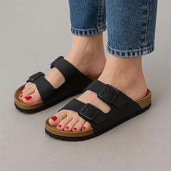 CUSHIONAIRE Lane Cork Footbed Sandals for Women